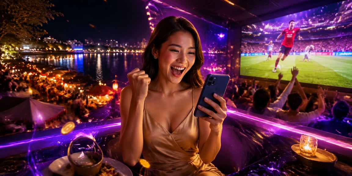 Người dùng chơi casino trên di động tại chợ đêm Hà Nội